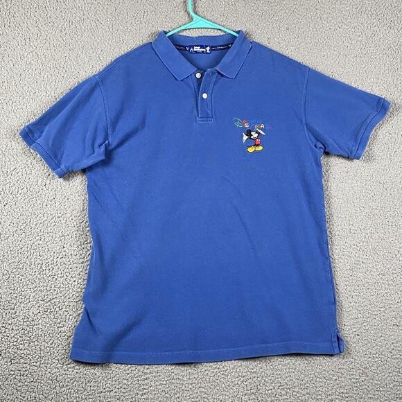 Dinsey Other - Vintage Tokyo Disneyland Polo Shirt Blue Mickey Mouse Embroidered LL Measured M